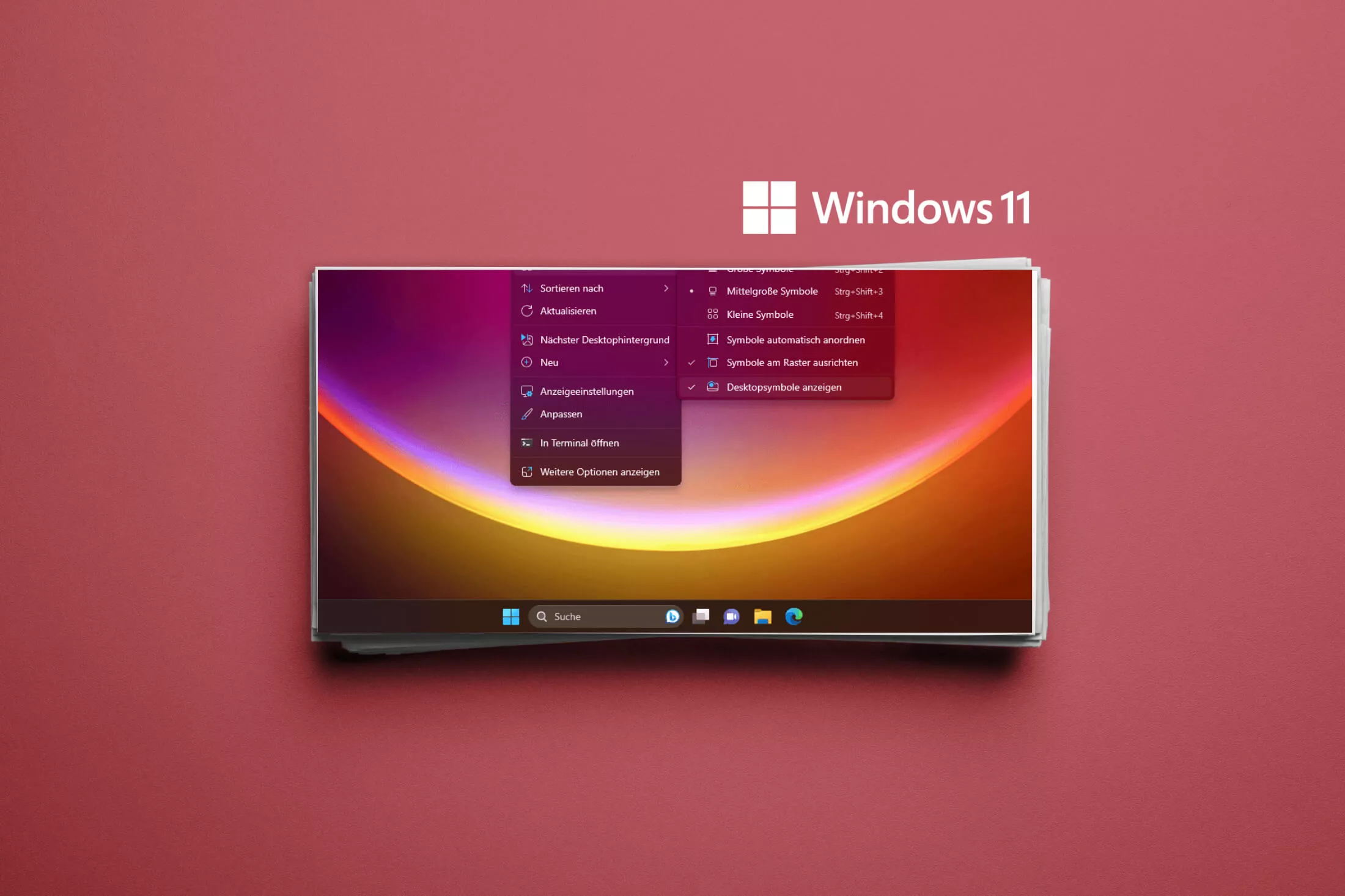 Wie können Sie die Desktop-Symbole bei Windows 11 ausblenden?