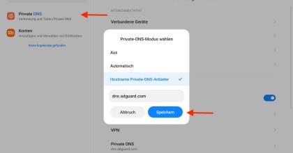 Xiaomi Pad 6: Werbung über DNS blockieren
