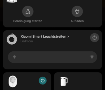 Xiaomi Home: Startbildschirm